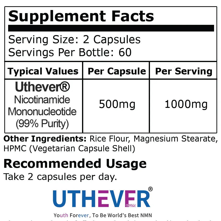 Black Mamba NMN Nutritional Information
