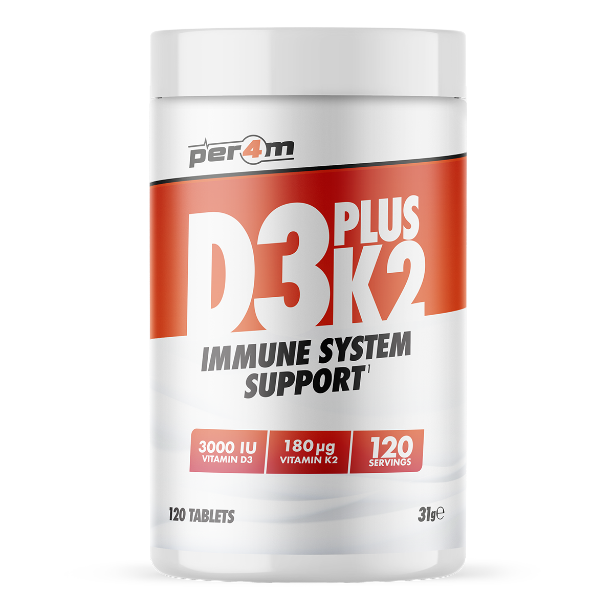Per4m Vitamin D3 K2 Tablets UK - 120 Tablets