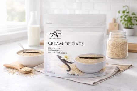 Apex Formulas Cream of Oats Vanilla flavour 2000g tub packaging
